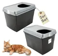 GarPet Katzentoilette 2er Set Hop In Katzenklo oben einstieg Katzentoilette Jump-In