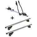 Fahrradträger SAGITTAR + Dachträger/Relingträger VDP LION1 kompatibel mit für VW Golf VII (5G) Variant (5 Türer) ab 13