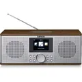 Lenco DIR-170WA - Internetradio mit DAB+ und FM-Radio - Bluetooth® - 5 direkte Stationstasten - USB-Wiedergabe - 2 x 10 Watt RMS - Holz - Silber
