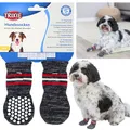 Hundesocken, Anti-Rutsch-Sohle, Gr. M-L (Beispiel: Golden Retriever), Grau, 2 Stück