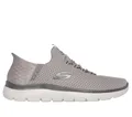 Skechers Herren Low-Top Sneaker Summits HIGH Range, Männer Slip-On,man,Slipper,Mokassins,Halbschuhe,Slides,Schlupfschuhe,Grau,40 EU