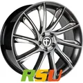 Tomason TN24 dark hyperblack rim polished 8.5x19" ET40 LK5 114.3 ML 72.6 Aluf...