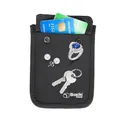 Boxiki Travel BH Geldbörse Damen Schwarz - Versteckte Tasche mit Verstellbarem Clip für Bargeld Karten Schlüssel Schmuck, Unsichtbare Geldbörse Diebstahlschutz Geheimtasche für Reise Strand Konzert