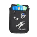 BH Geldbörse Damen Schwarz  Versteckte Tasche mit Verstellbarem Clip für Barg...