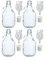 MultiDepot SET 16tlg. FLASCHE GÄRBALLON + STOPFEN + GÄRRÖHRCHEN + BÜGELVERSCHLUSS 5L BDG5D, Transparent
