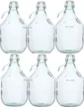 6 STÜCK Gärballon Glasballon Weinballon Ballon Flasche 5L mit Bügelverschluss
