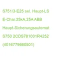 S751/3-E25 sel. Haupt-LS E-Char.25kA,25A ABB Haupt-Sicherungsautomat S750 2CDS78