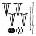 Hairpin legs  Haarnadel Tischfüße Metallmöbel Beine DIY Möbelbeine 4 Stück