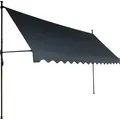 Aga Teleskopische Markise 350x120 cm Grau - Grau