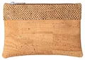Kork-Deko.de Geldbörse Kleine Clutch aus Korkstoff, vegan, Snake Print