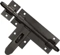 KOTARBAU® Torriegel 270mm Türriegel abschließbar Gartentor Riegel Bolzenriegel Schieberiegel Schlossriegel Stahl Pulverbeschichtet Schwarz