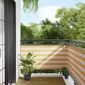 vidaXL Balkon-Sichtschutz Gelb und Weiß Gestreift 75x1000 cm
