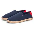 Tommy Hilfiger CORE HILFIGER ESPADRILLE TEXTILE Espadrille Slipper, Schlupfschuh, Flats mit typischem Jutebezug blau 46 EU