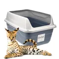 XXL Extra hohe Katzentoilette offene Katzenklo mit hohem Rand ohne Deckel große Katzentoilette offen Katzenklo hoher Rand