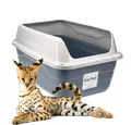 GarPet Katzentoilette XXL Extra hohe Katzentoilette offene Katzenklo mit hohem Rand