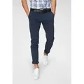 Jack & Jones Chinohose JJIMARCO mit Badge und hohem Tragekomfort unifarben, modisch, slim fit, Baumwollmischung blau 33