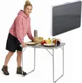 Outtec® Klapptisch Campingtisch - 80 x 60 x 70 cm - Klein Tisch, Klapptisch, Balkontisch, Table - für Camping, Balkon, Garten, Strand