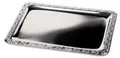 APS Tablett 'SCHÖNER ESSEN', (B)500 x (T)360 mm, silber