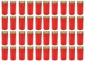 40 Stück Grabkerzen Nr. 3 mit Deckel rot | Grablicht | Öllicht Windlicht Kerzen