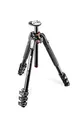Manfrotto MT190XPRO4 Aluminium-Stativ mit 90° Mittelsäule – 4-teiliger Kamerastativ für DSLR & spiegellose Kameras, Schwarz/Anthrazit
