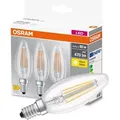 OSRAM LED Filament Kerze E14 4W 470lm 2.700K klar 3er