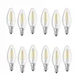12x Osram LED Base Classic B Filament Lampe Kerze E14 4W = 40W warmweiß klar