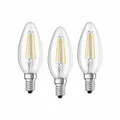3er Pack OSRAM LED Lampe in Kerzenform klar Filament E14 4W = 40W 470lm warmweiß