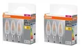 6x Osram LED Base Classic B Filament Lampe, Kerze E14 4W = 40W klar warmweiß