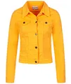 Rock Creek Damen Jeans Jacke Übergangs Jacke Denim Blouson Stretch Kurz Classic Jeansjacken Urban Stonewash D-401 Gelb XXL