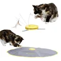 Katzenspielzeug Federwedel 2in1 Catch the TailFeather gelb/grau Nylon