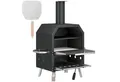 Novzep Pizzaofen Outdoor Pizzaofen Holzbefeuerter Pizza Ofen 2 Ebene Backofen, mit 1cm dick Pizzastein Klappbein