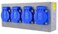 RoadEu – Steckdosenverteiler 4x Schuko 230V | Baustromverteiler 16A IP44