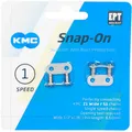 KMC Kettenverschlussglied 1-fach, 1/8", EPT Anti-Rost, silber Missinglink, Snap-On Wide