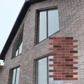 AMK 3D-Fassadenpaneele (9,4 m² Set - 10 Paneele) Wandverkleidung Ziegeloptik, Wandpaneele, für Innen & Außen, 410 Mix-rot