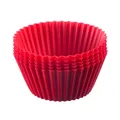 Westmark Muffinformen mit Antihaft-Effekt, 6 Stück, Ø 7cm, Silikon, Rot