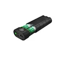 Ledlenser Flex10 Outdoor USB-C Powerbank Ladegerät, 2 entnehmbare Lithium Akkus, Kurze Ladezeit, Robustes Gehäuse, IP65 Schutz vor Staub, Wasser, Kurzschluss, Lade u. Kapazitätsanzeige
