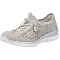 Rieker Slip-On Sneaker, Schlupfschuh, Freizeitschuh, Halbschuh mit Schnellverschluss beige 39 EU