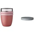 Mepal | Lunchpot Switch Ellipse | wandelbarer Snackpot | idealer Müslibecher | tiefkühl-, mikrowellen- & spülmaschinengeeignet | Vivid Mauve