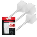 K Flex Integrated Dart Flights and Shafts, Nr.6 Weiß Medium | 3er Pack KFlex ...