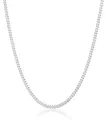 Kuzzoi Exklusive Herren Halskette mit Panzer Glieder (5 mm) poliert für Anhänger, Massive Kette für Mann oder Freund, Robuste Herrenkette aus 925 Sterling Silber, Länge 60 cm