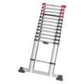 Hailo FlexLine, Alu-Sicherheits-Teleskopleiter, 13 Sprossen (Anlegeleiter, 380 cm) (7113-131)