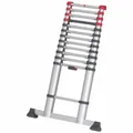 Hailo Sicherheits-Teleskopleiter FlexLine, Ausziehleiter, Aluminium, 13 Sprossen