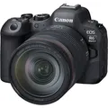Canon EOS R6 Mark II + RF 24-105mm F4 L IS USM, 24,2 MP, CMOS, Touchscreen, 588 g, Schwarz - Schwarz