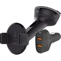 Belkin Handyhalterung Auto Armaturenbrett/Windschutzscheibe + BlueBuilt Autoladegerät Quick Charge 18W