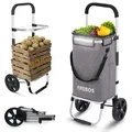 AREBOS 3in1 Einkaufstrolley Einkaufsroller Einkaufswagen klappbar Tragetasche