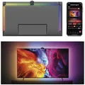 EMOS - Smarte TV Hintergrundbeleuchtung für 65“ TV (164 cm) - abnehmbare RGBIC LED Light Tubes für Fernseher, mit Kamera - Helligkeit 610 lm - WiFi Konnektivität, Appsteuerung, Sprachassistenten