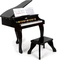 Small Foot Children's Wooden Grand Piano, electronic wooden piano with stool, fo