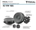 Focal ISVW165 Inside 16,5 cm 2-Wege Compo Lautsprecher für Audi A2 1999 - 2005