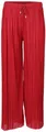 malito more than fashion Damen Plisseehose - lockere weich fließende Chiffonhose - Lange Sommerhose - Trendige Marlenehose 883 - Bordeaux L/XL