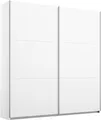 Schwebetürenschrank "AURELIO Kleiderschrank Garderobe TOPSELLER", 3 verschiedene Ausstattungsvarianten Griffe aus Metall MADE IN GERMANY, Alpinweiß B/H/T: 175 cm x 210 cm x 59 cm